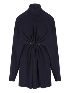 Safety Pin knitted mini dress