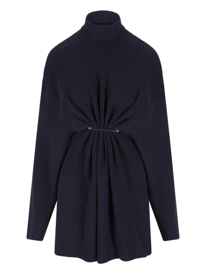 Safety Pin knitted mini dress