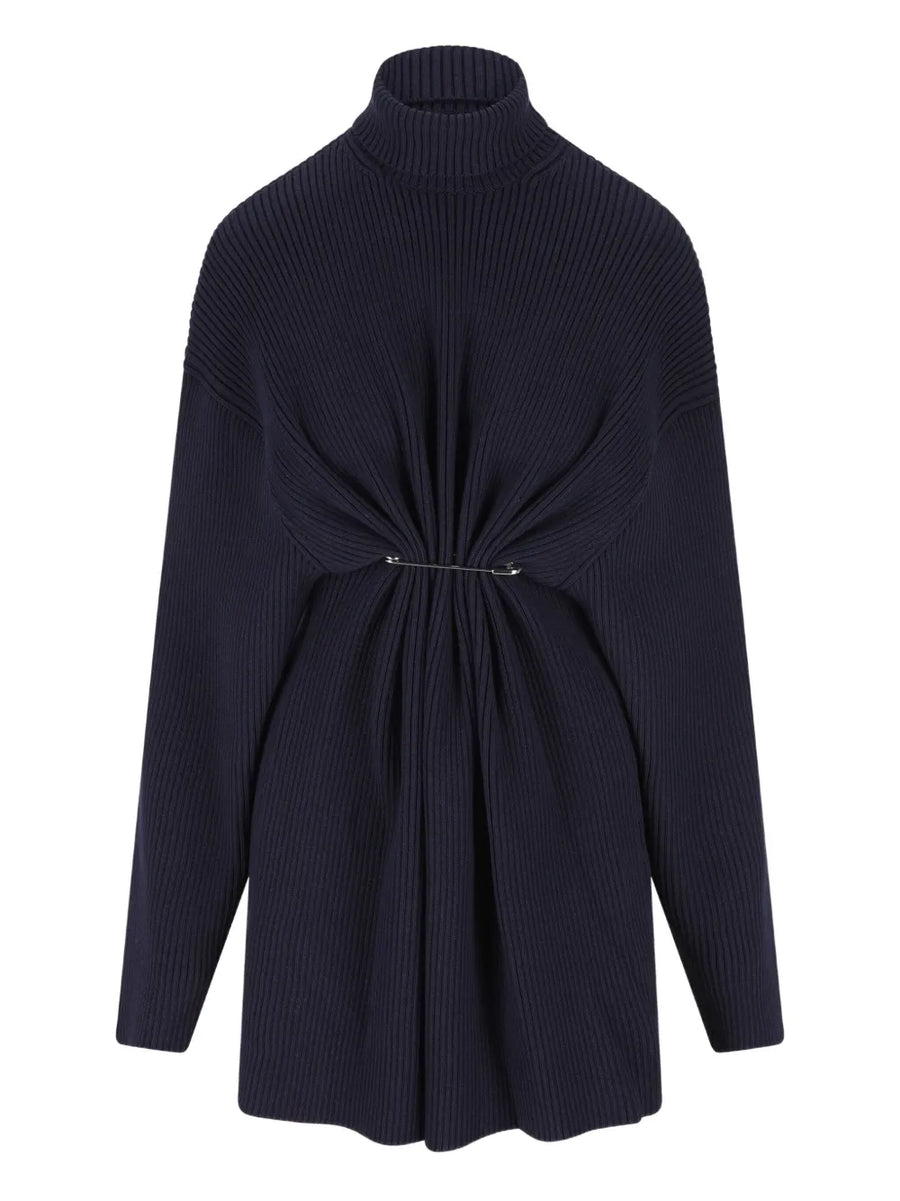 Safety Pin knitted mini dress