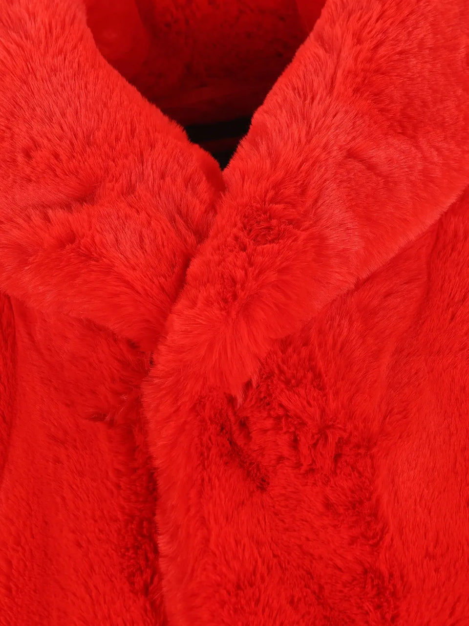 belted faux fur jacket