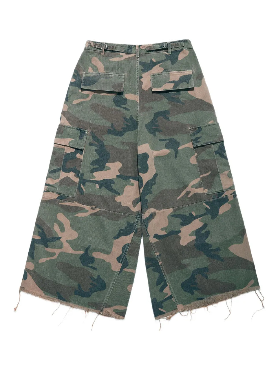camouflage print trousers