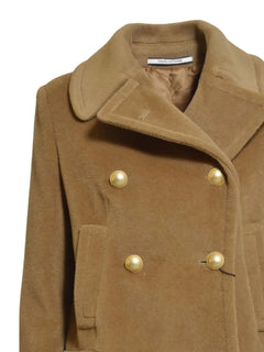 Double-Breasted Button Fastening Coat
