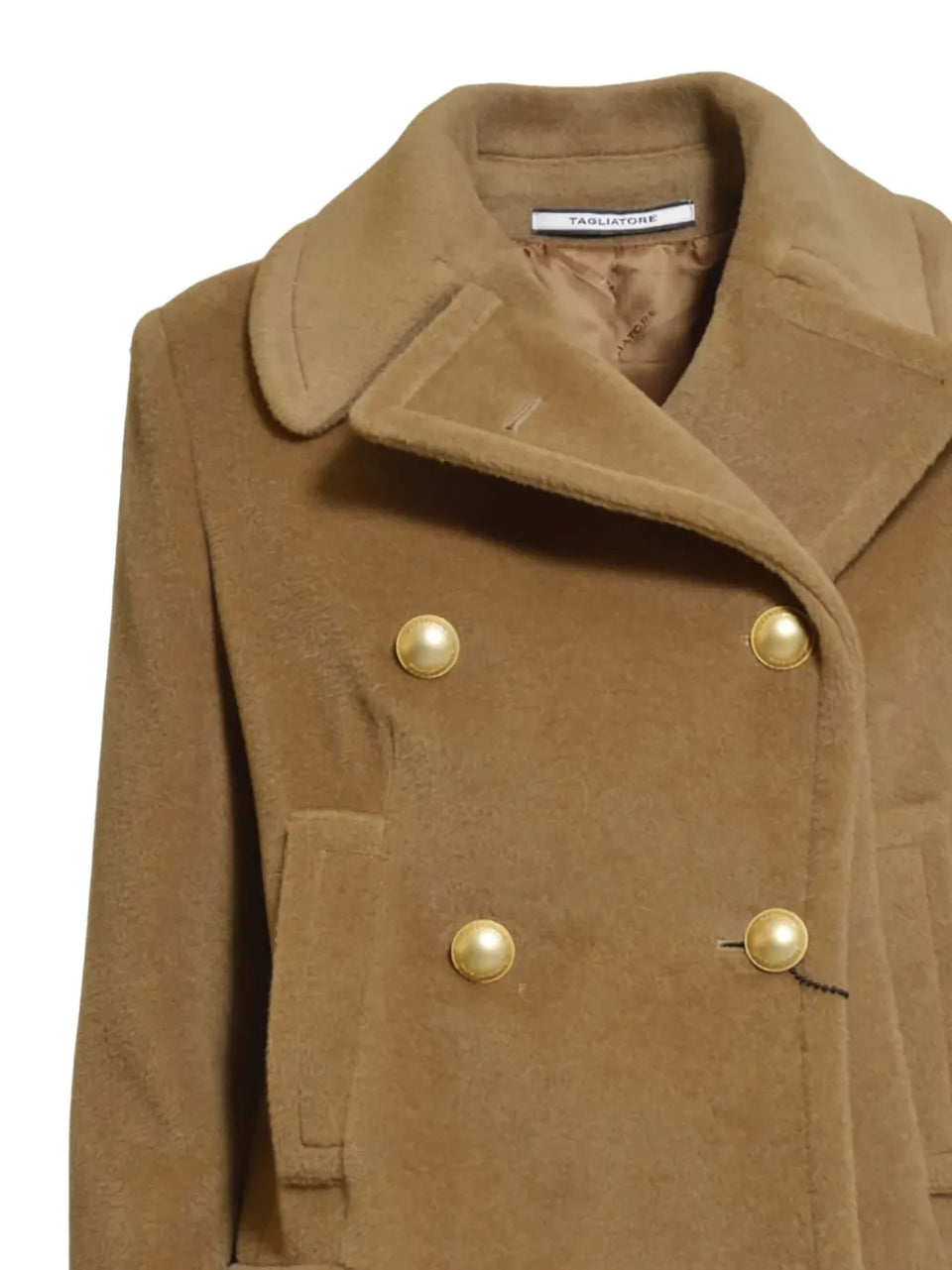 Double-Breasted Button Fastening Coat