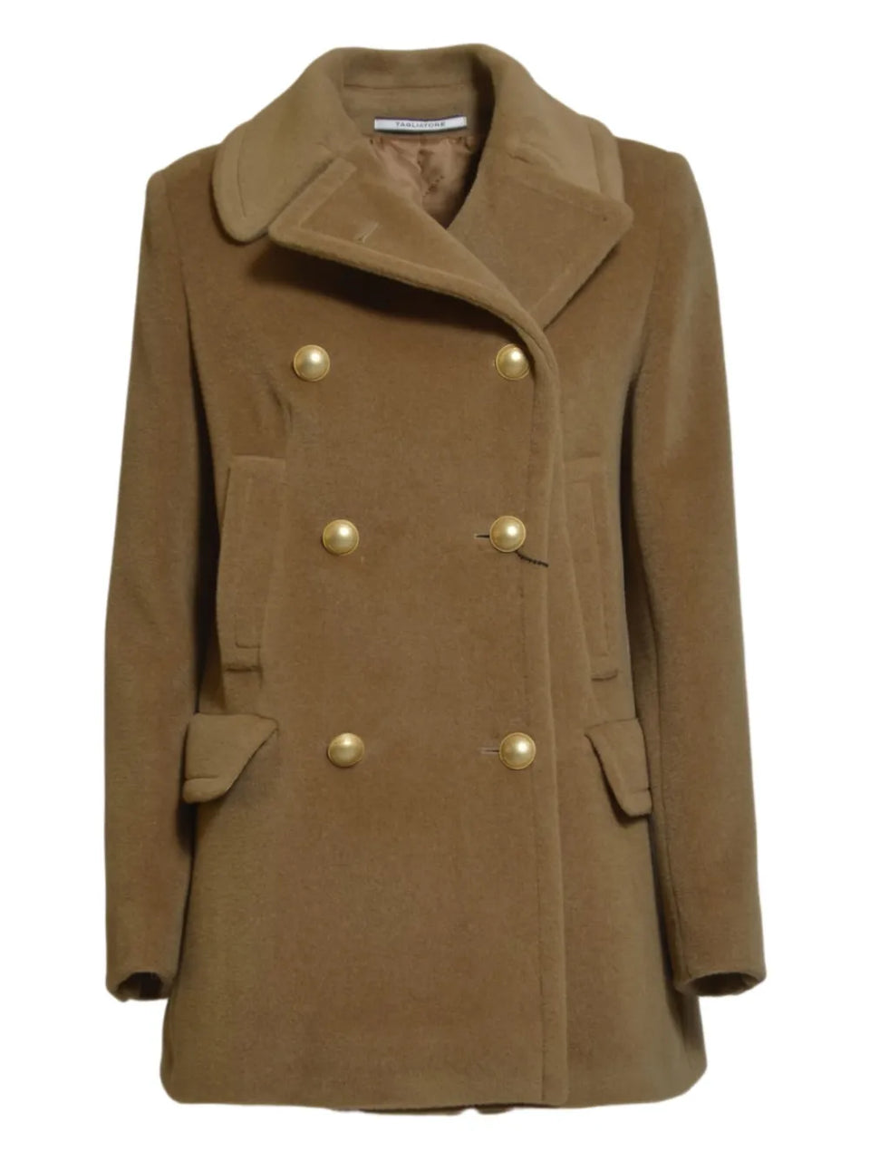 Double-Breasted Button Fastening Coat