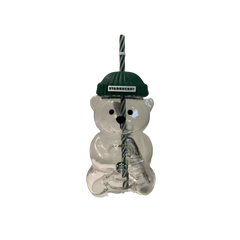 Starbucks Bear Bearista Glass Tumbler Cup