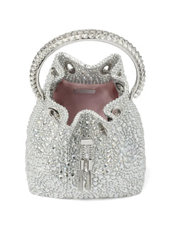 Bon Bon crystal-embellished circle-handle bucket bag