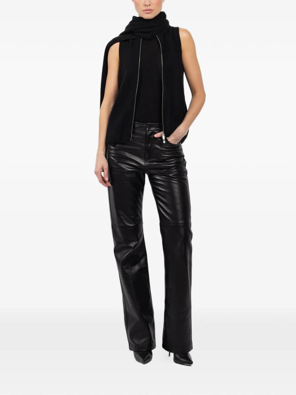 zip-up long-sleeve jacket