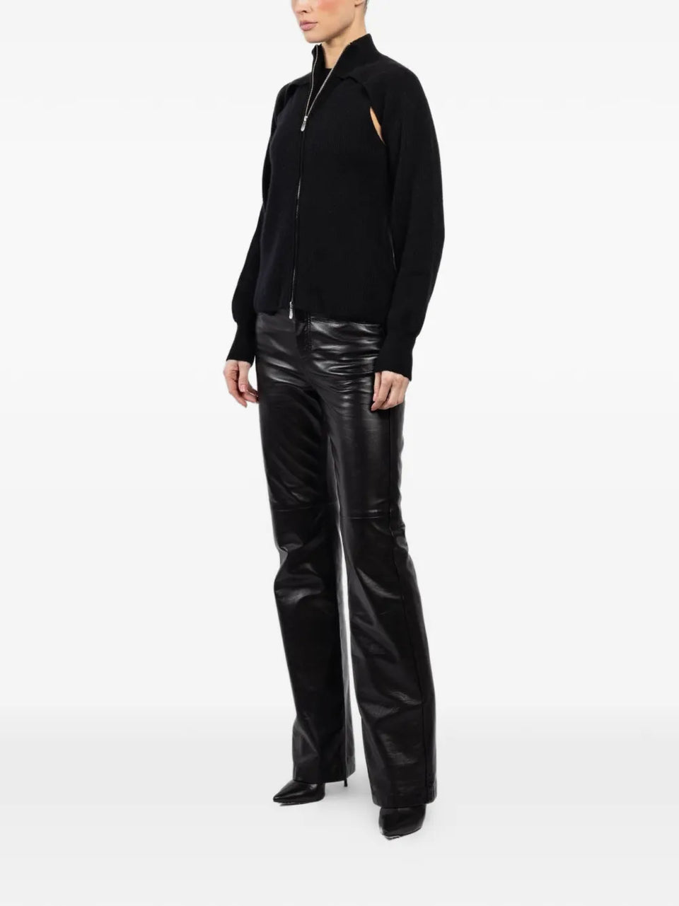 zip-up long-sleeve jacket