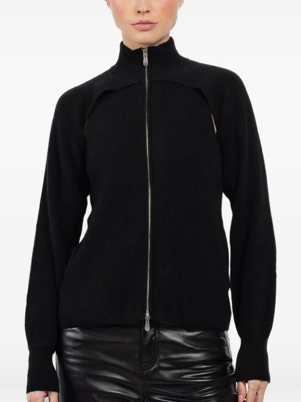 zip-up long-sleeve jacket