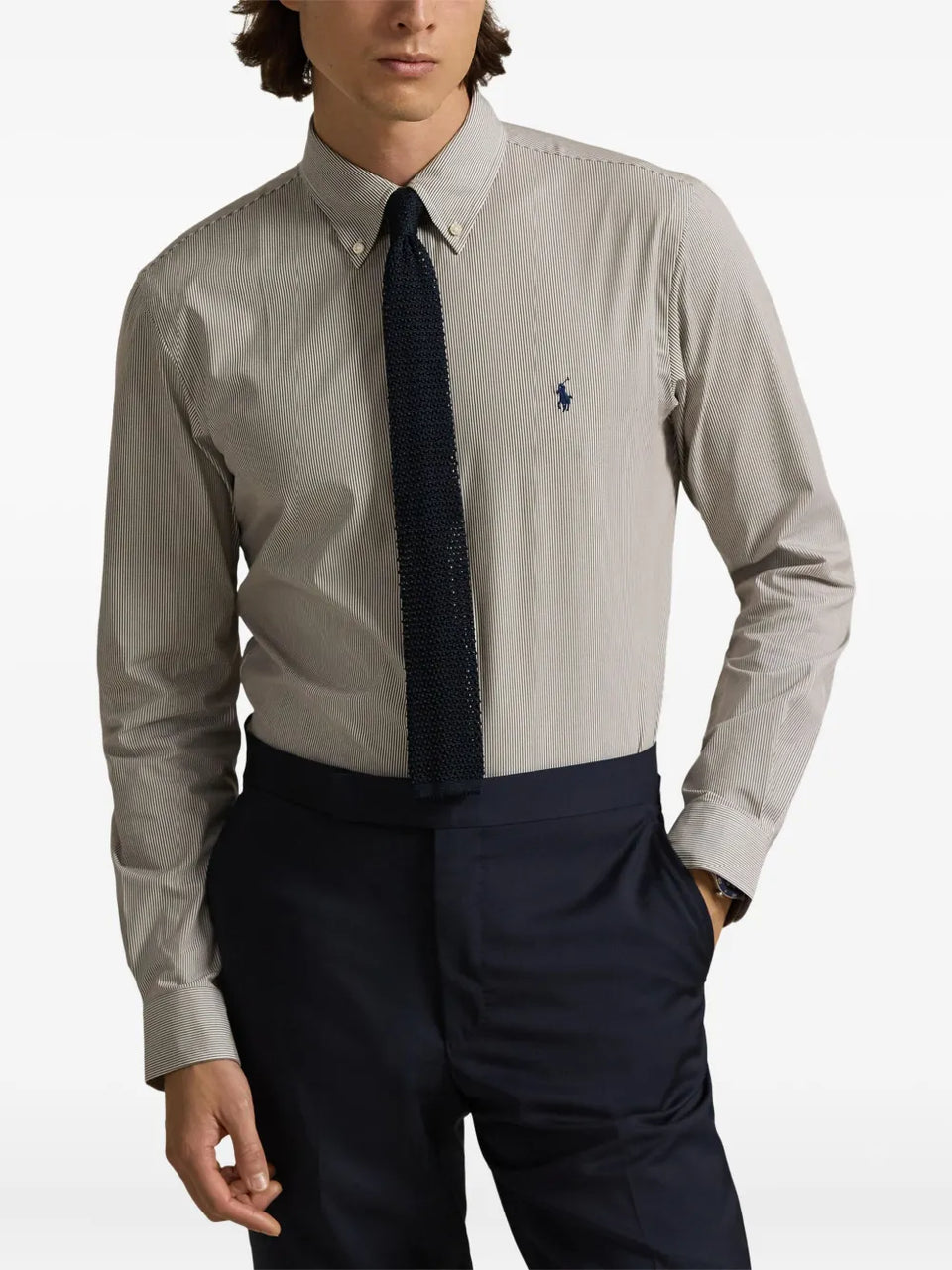 long-sleeve striped shirt