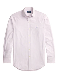 long-sleeve checked shirt
