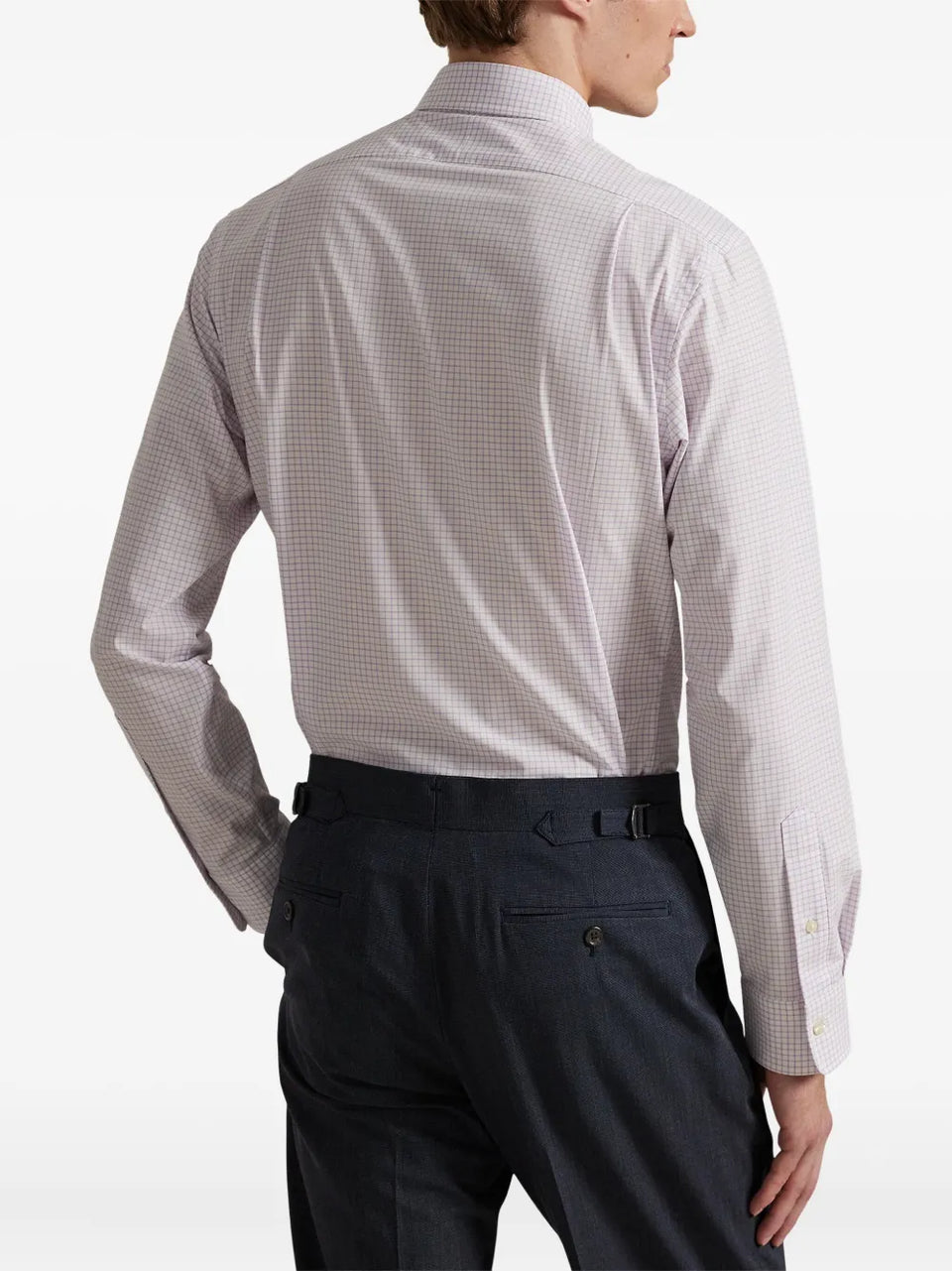 long-sleeve checked shirt
