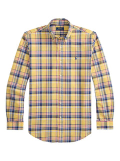 long-sleeve checked shirt