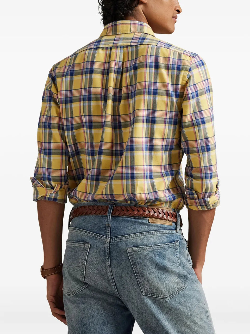 long-sleeve checked shirt
