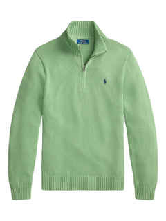half-zip cotton sweater