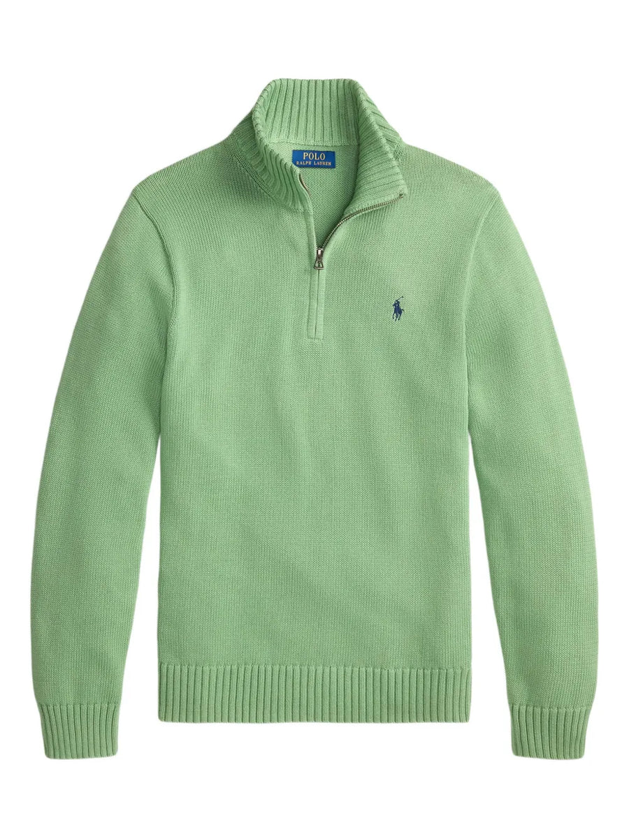 half-zip cotton sweater