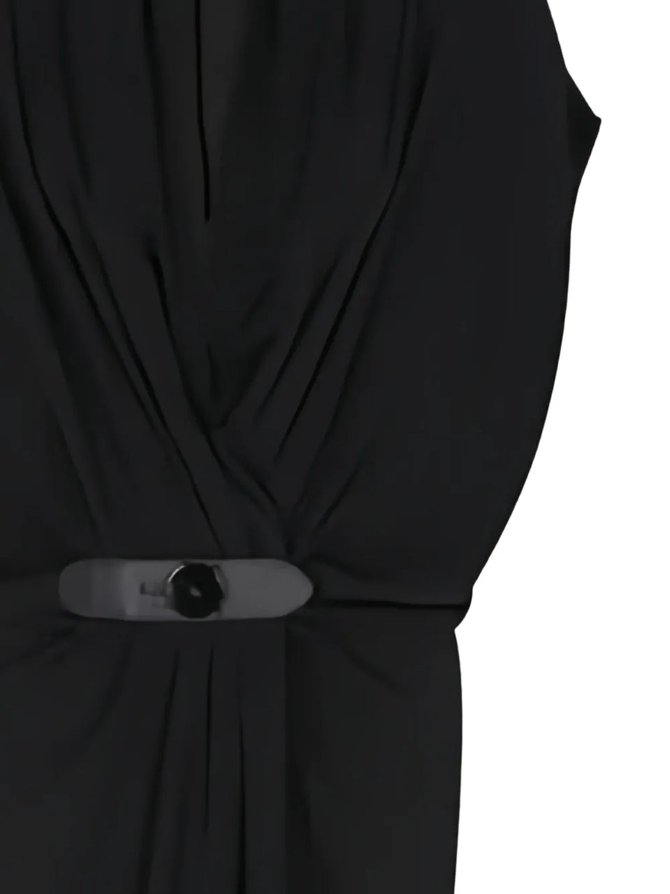 belted draped dress