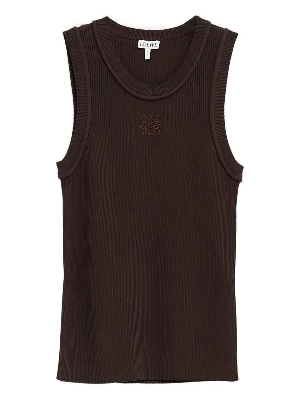 logo-embroidered tank top