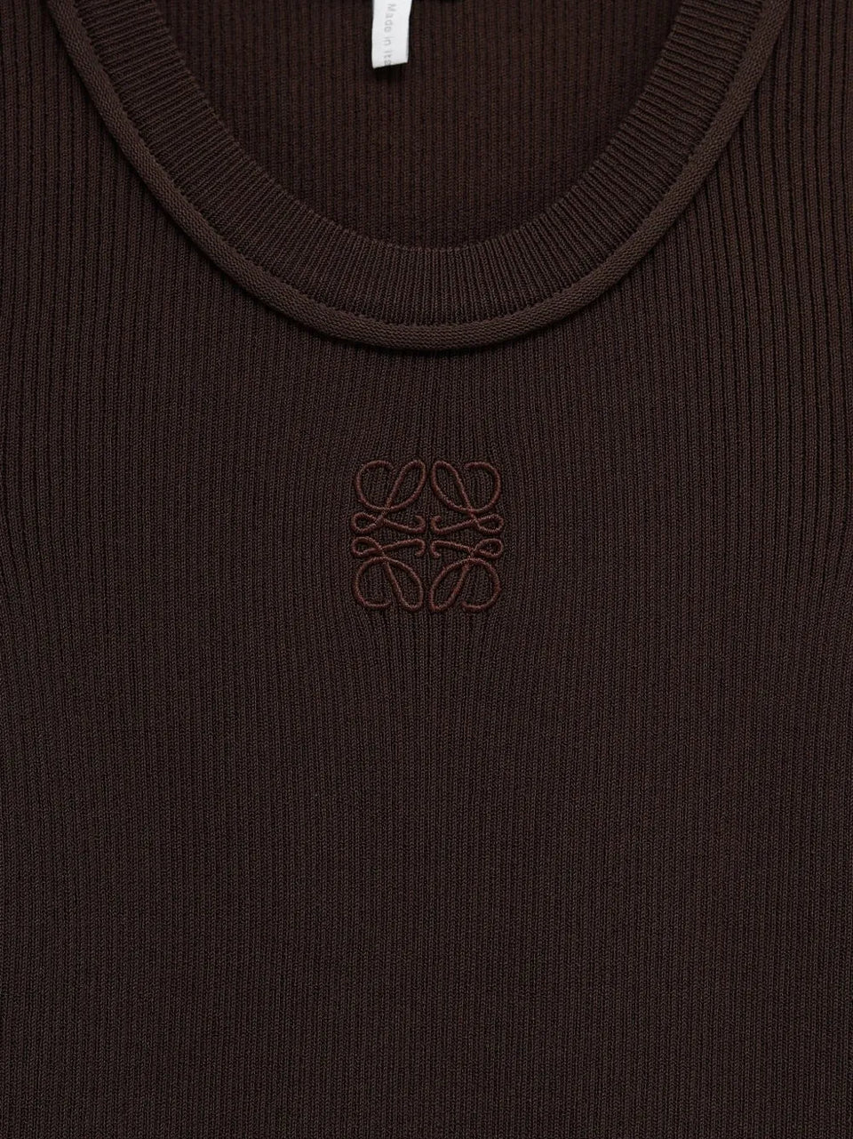 logo-embroidered tank top