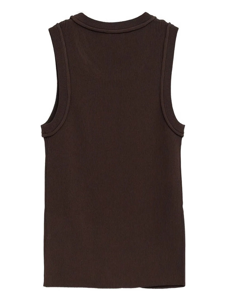 logo-embroidered tank top