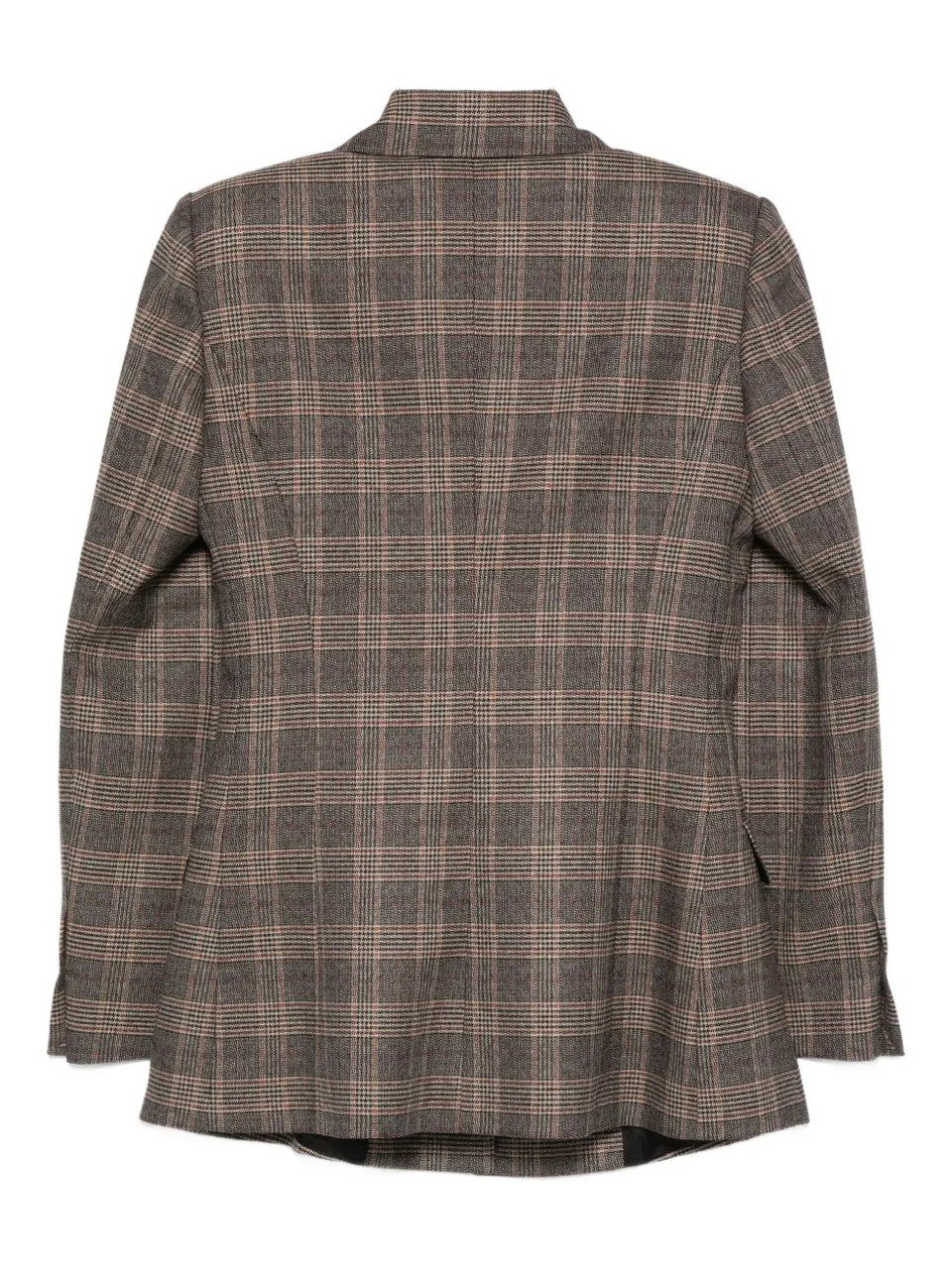 check-print blazer