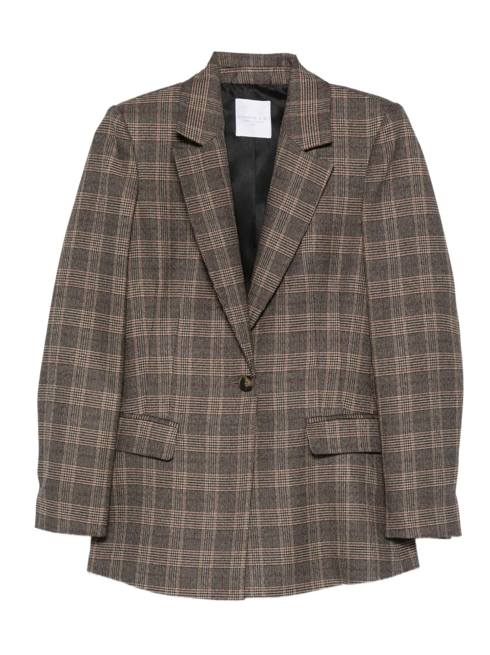 check-print blazer