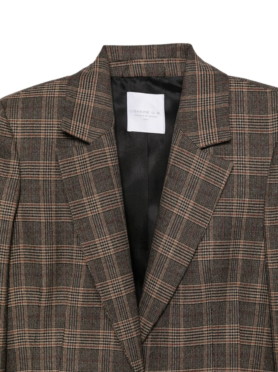 check-print blazer