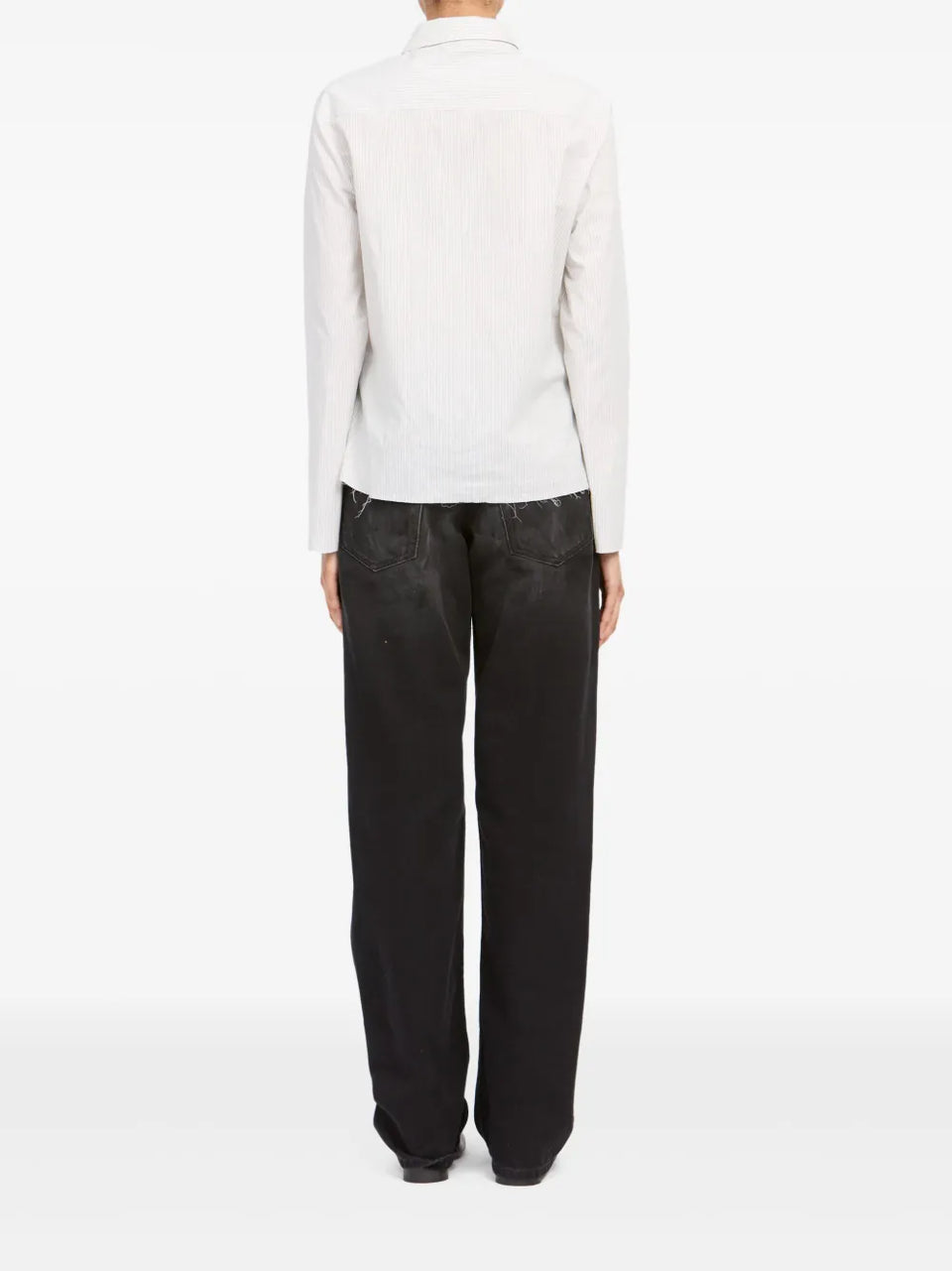striped long-sleeved shirt