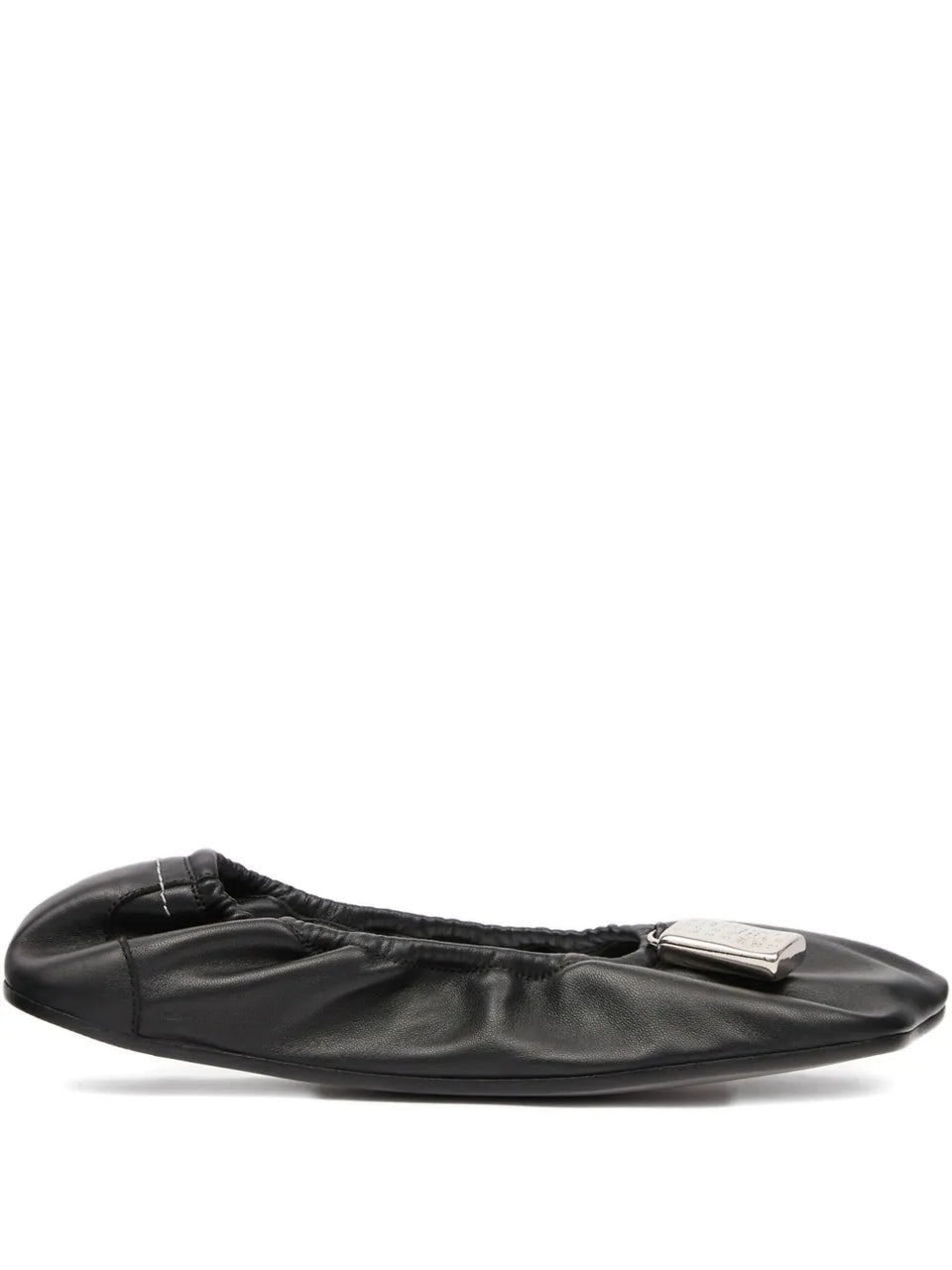 charm gathered ballet flats