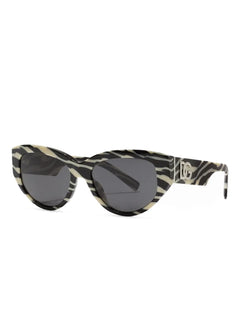 DG geometric-frame zebra-print sunglasses