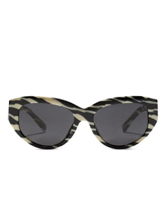 DG geometric-frame zebra-print sunglasses