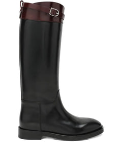 round-toe belted boots