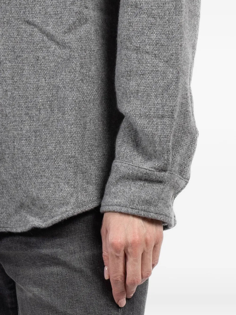 cashmere chest-pockets shirt