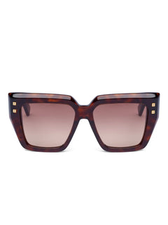 studded geometric-frame sunglasses