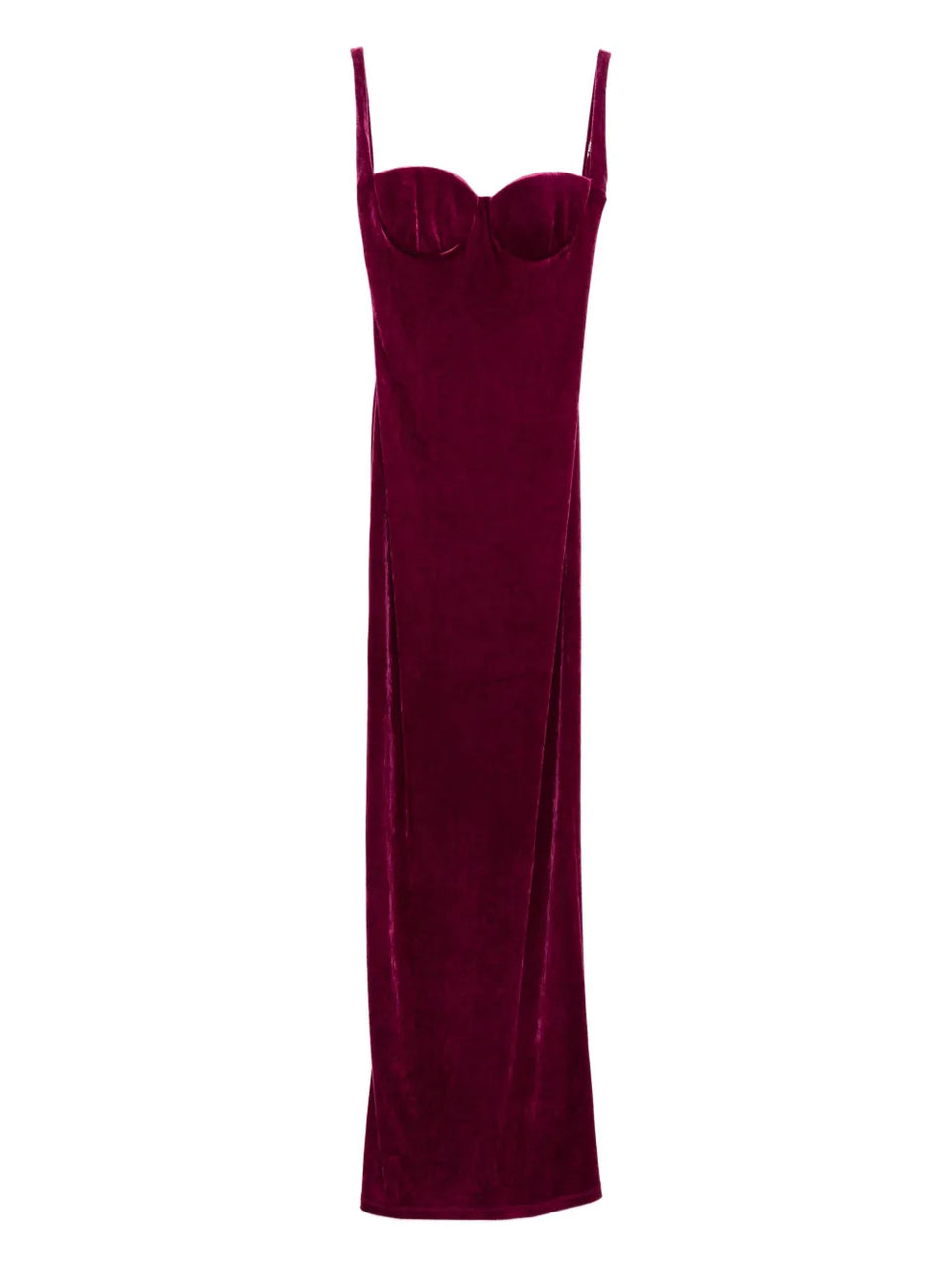 velvet-finish dress