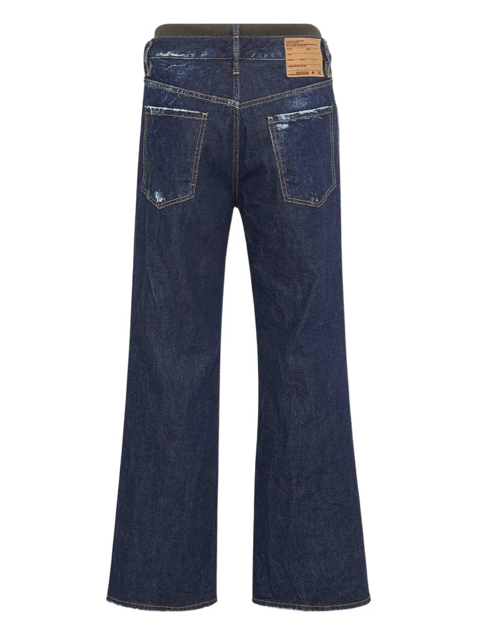 button zip jeans