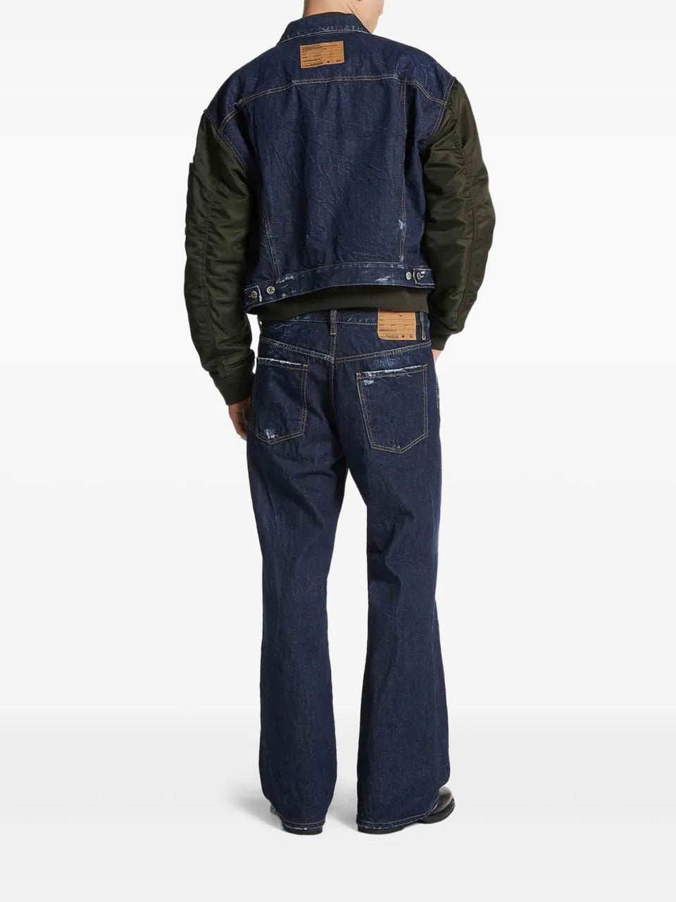button zip jeans