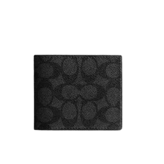 Id Billfold Wallet In Signature Canvas signature canvas/Gunmetal/Charcoal/Black