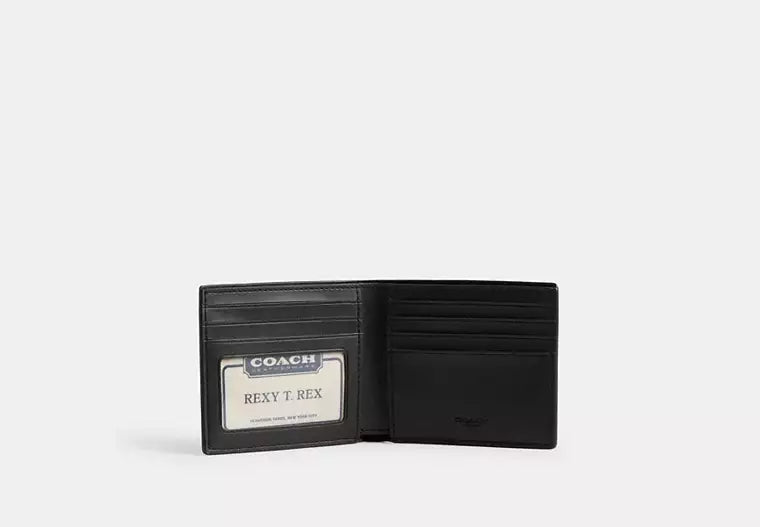 Id Billfold Wallet In Signature Canvas signature canvas/Gunmetal/Charcoal/Black