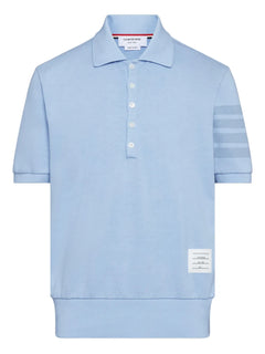 4-bar stripe-detail button-fastening polo shirt