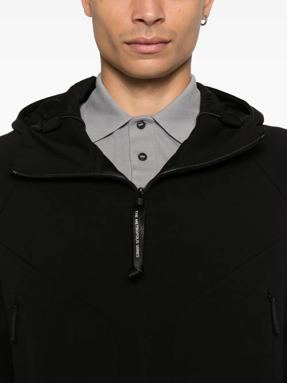 hooded zip sweatshirt