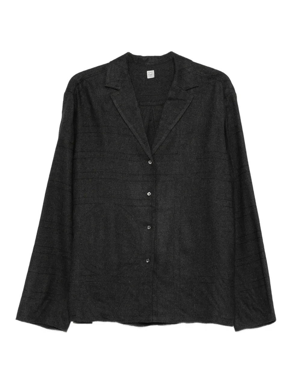 monogram-pattern flannel shirt