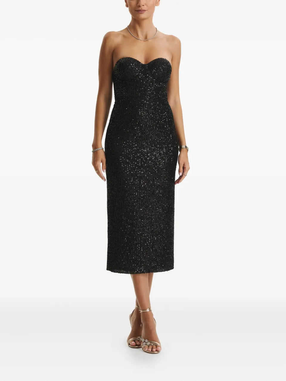 KARLIE sequin-embellishment midi dress