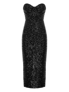 KARLIE sequin-embellishment midi dress