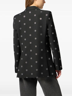 rhinestone-monogram blazer