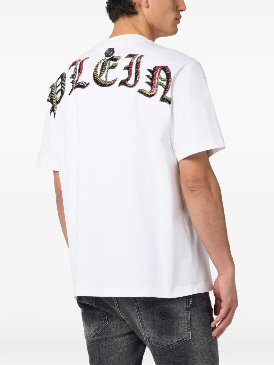 round-neck skull-graphic T-Shirt