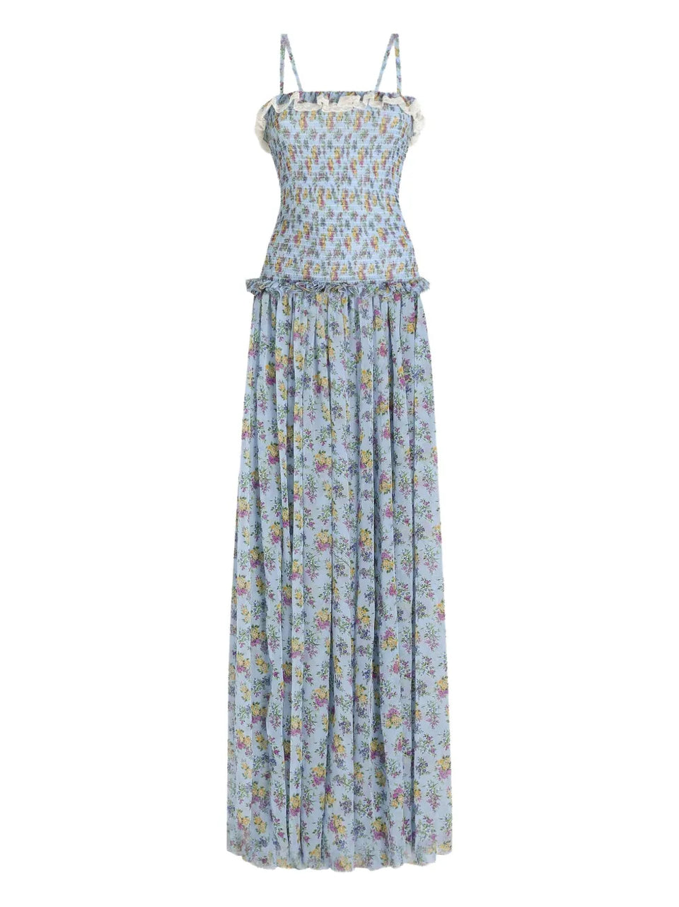 ruffled floral dress