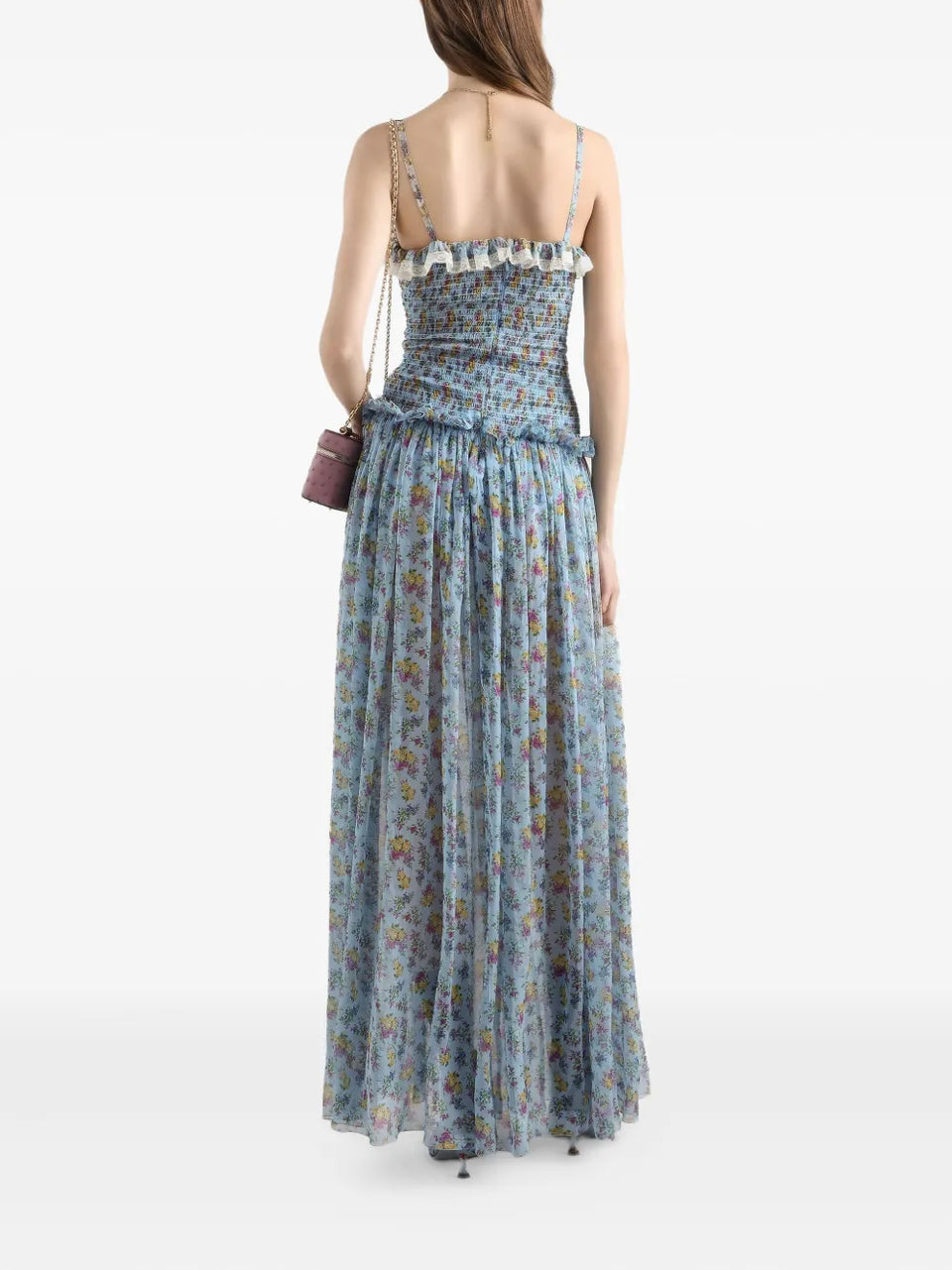 ruffled floral dress