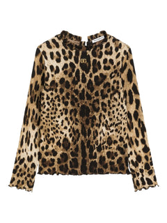 leopard-pattern top