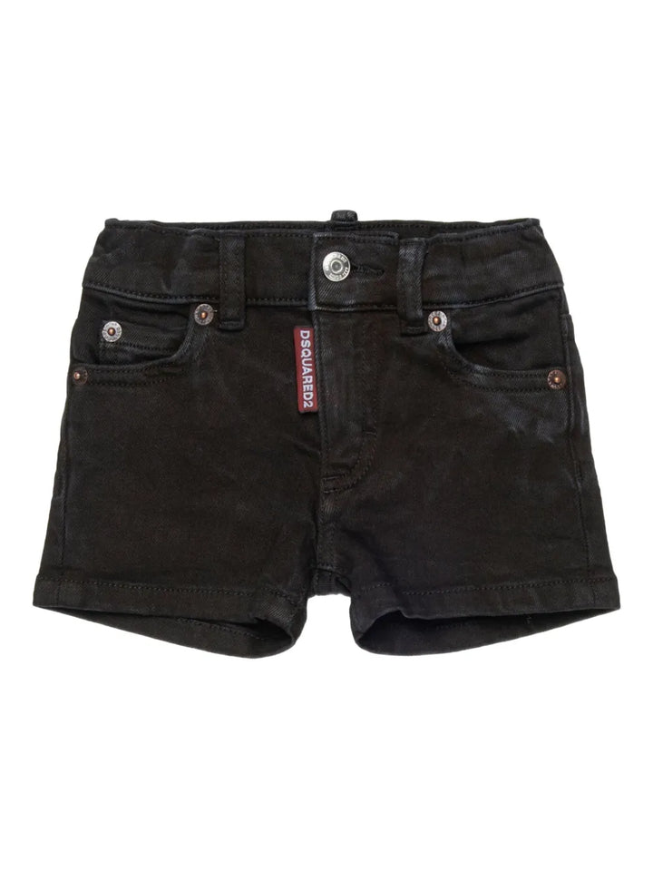 print denim shorts